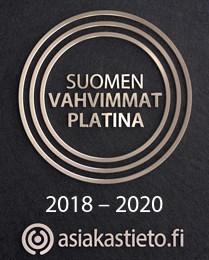 Suomen vahvimmat 2018-2020 -merkki (asiakastieto.fi)